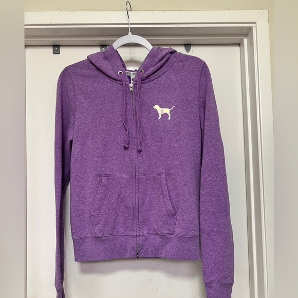 Victoria’s Secret PINK purple zip-up hoodie - size S - Picture 1 of 8